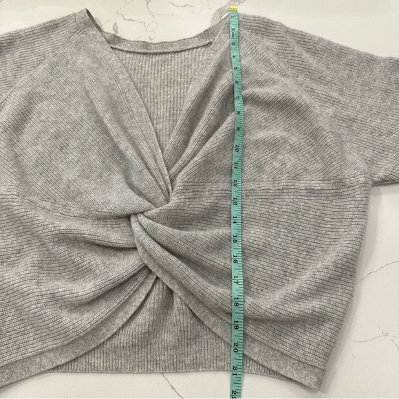 BA&SH 100% Cashmere “Cramy” Twist Back Ribbed Knit Sweater in Grey Sz S - Picture 14 of 14